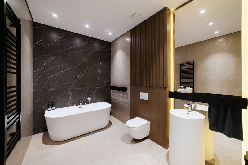 Contemporary Bathroom with LED Lighting